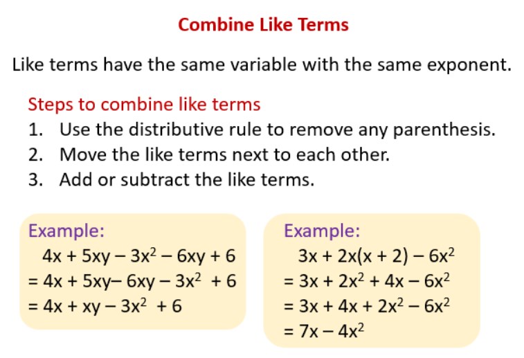 Is 2x and 2y like terms?