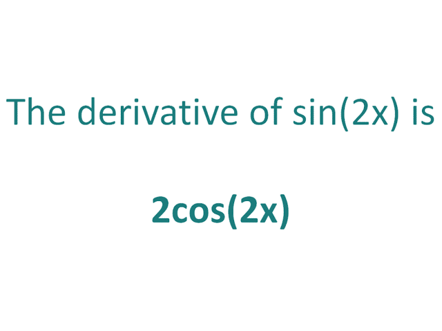 Derivative of Sin2x