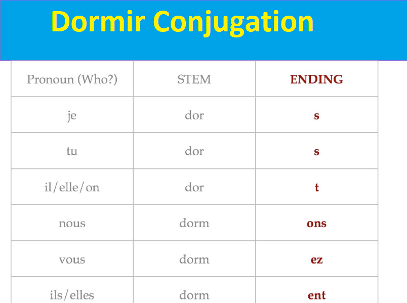 dormir-conjugation